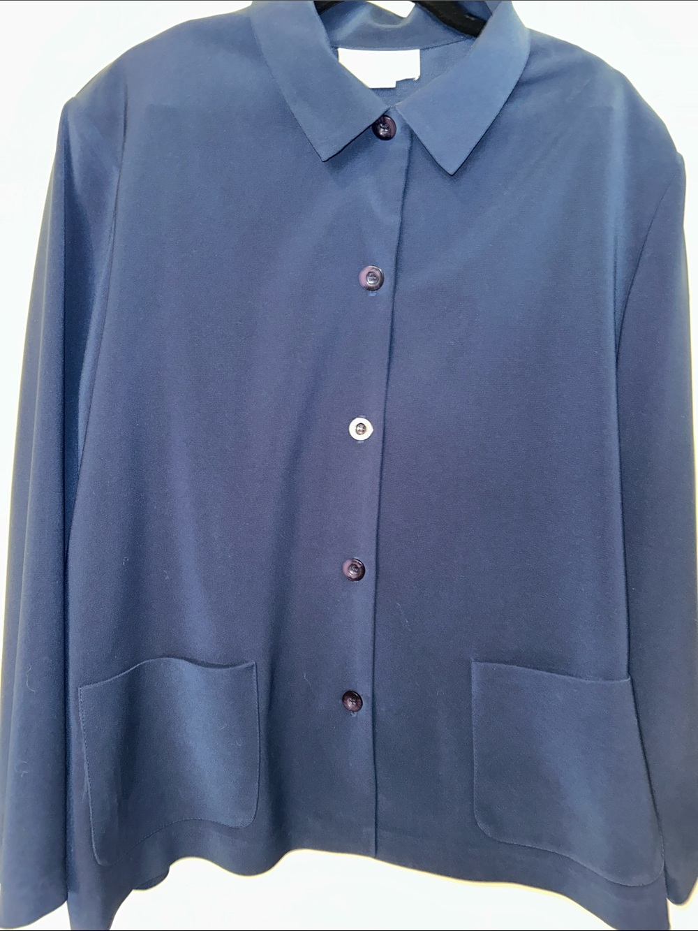 Casual Corner Navy Button-Front Blazer Jacket